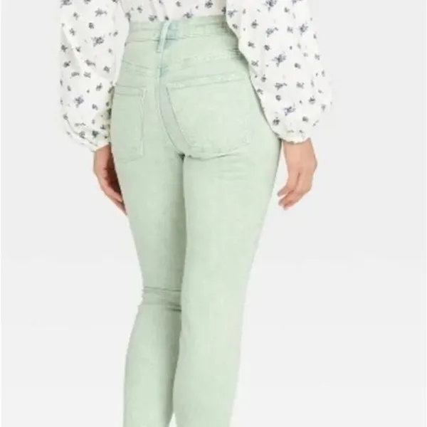 Universal Thread Womens Mint‎ Green High Rise Skinny Ankle Jeans Size 2 26R NEW - Image 3