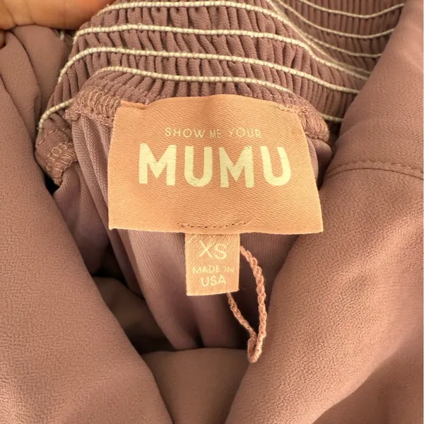 Show Me Your Mumu Women Claire Midi Dress Chiffon Antique Rose Side Slit Size XS - Image 9