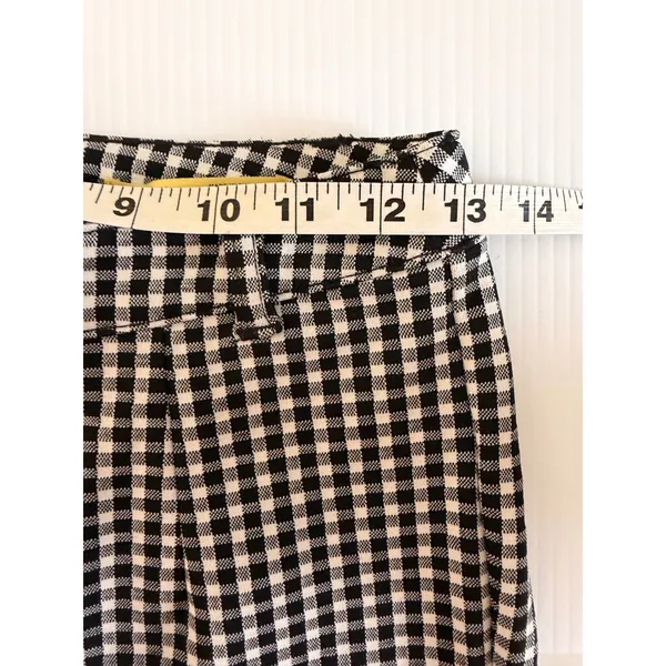 Maeve‎ by Anthropologie Gingham Check Pants Women's Size 2 Black White - Image 6