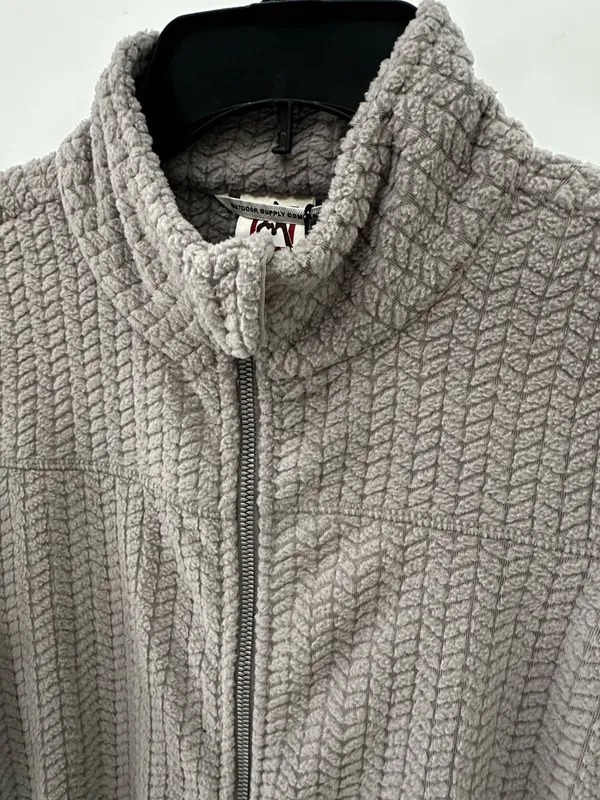 Avalanche Hawthorn Cabled Fleece Jacket NEW Gray Small - Image 4