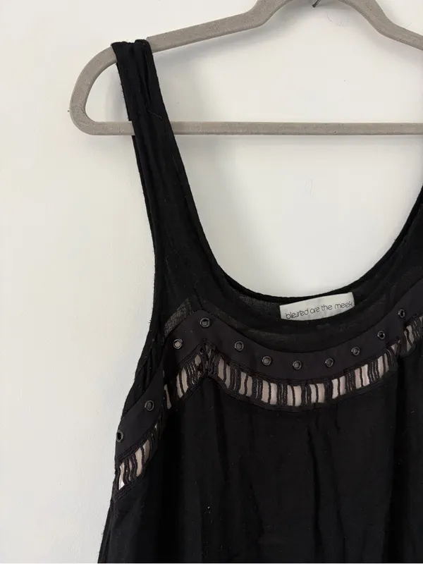 Revolve X Bless’ed are the Meek Straight to the Point Black Y2K Punk Mini Dress - Image 3