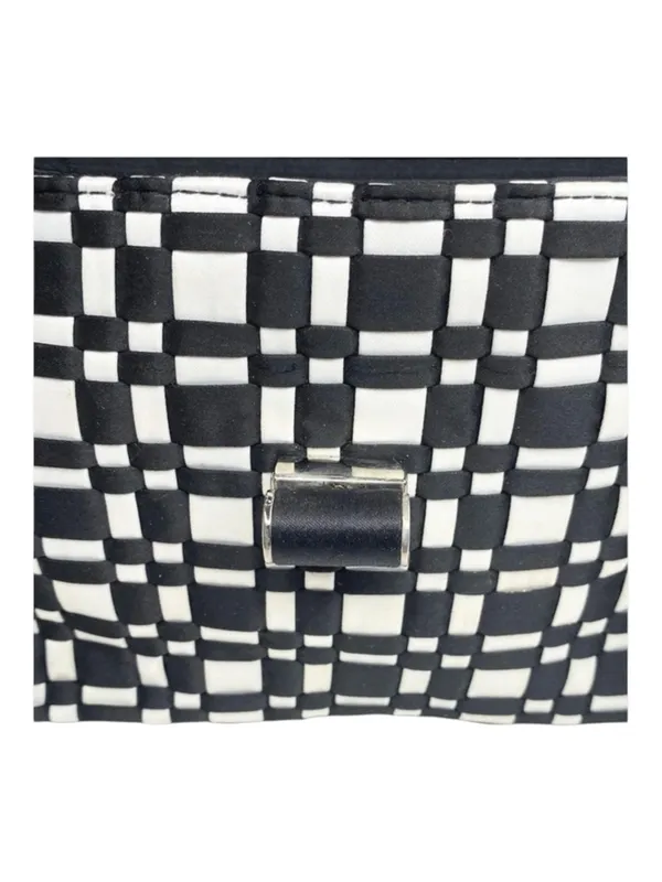 White House Black Market WHBM 𖣴 Checkerboard Chain Handle Mini Bag 𖣴 B + W 𖣴 - Image 9