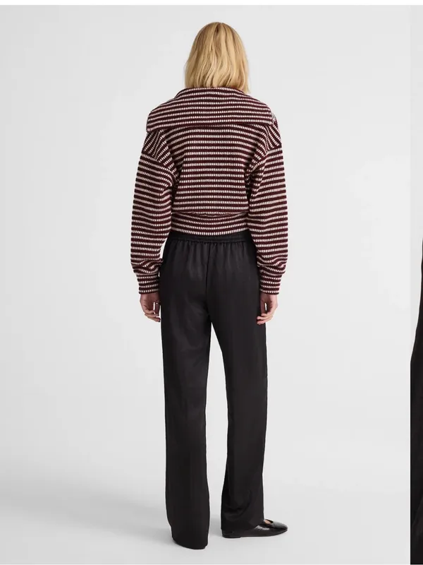 Madewell The Easy Pull-On Pant in Satin Black Size Small - Image 2