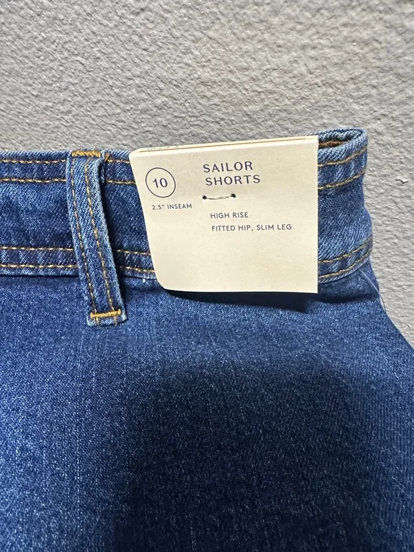 High Waist Blue Denim Women’s Shorts Sz 10 by Universal Thread Goods co. NWT - Image 2