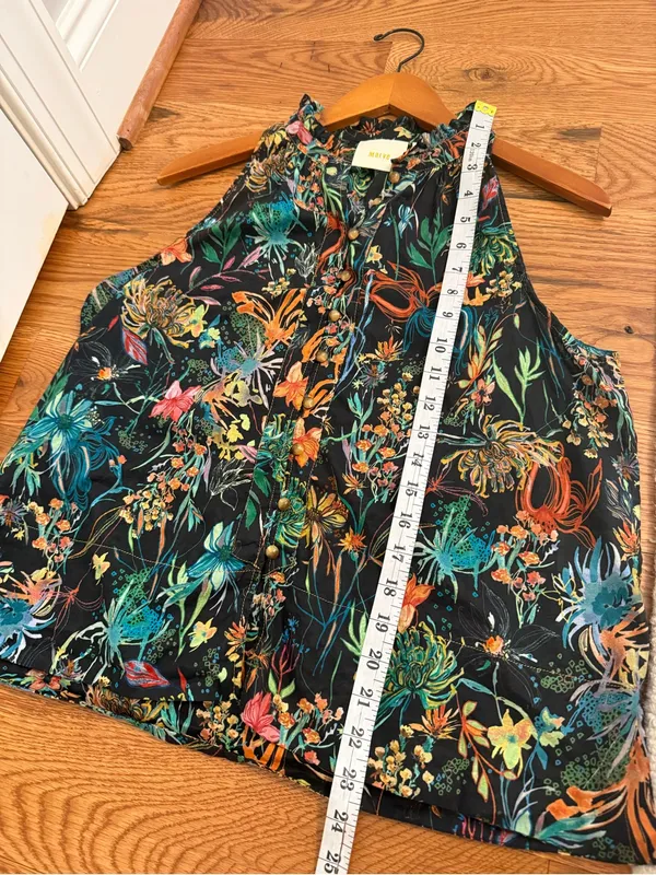 Maeve Prema Floral Tank Size Large Tropical Flowers Fun Print - Image 11