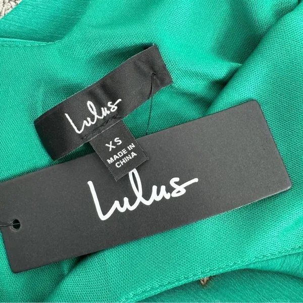 Lulus Romantic Love Floral Chiffon Ruffle Cold Shoulder Midi‎ Dress Green XS - Image 12