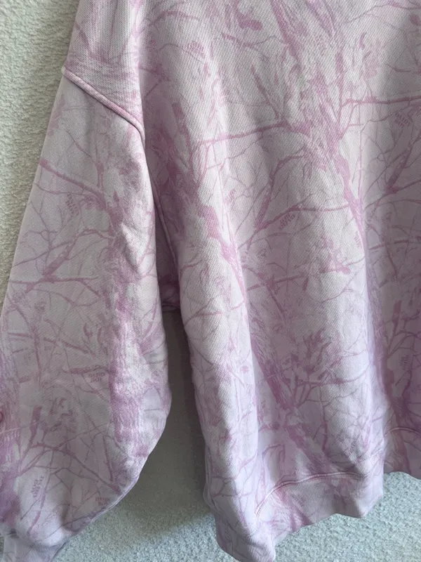 Dairy‎ Boy Women’s Pink Woodland Camo Oversized Sweatshirt Pullover Size Medium - Image 14