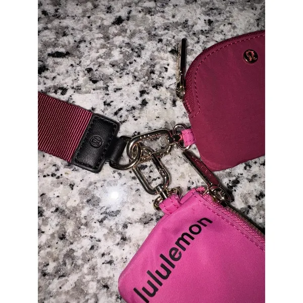 Lululemon Dual Pouch Wristlet Sonic Pink Great Condition - Image 5