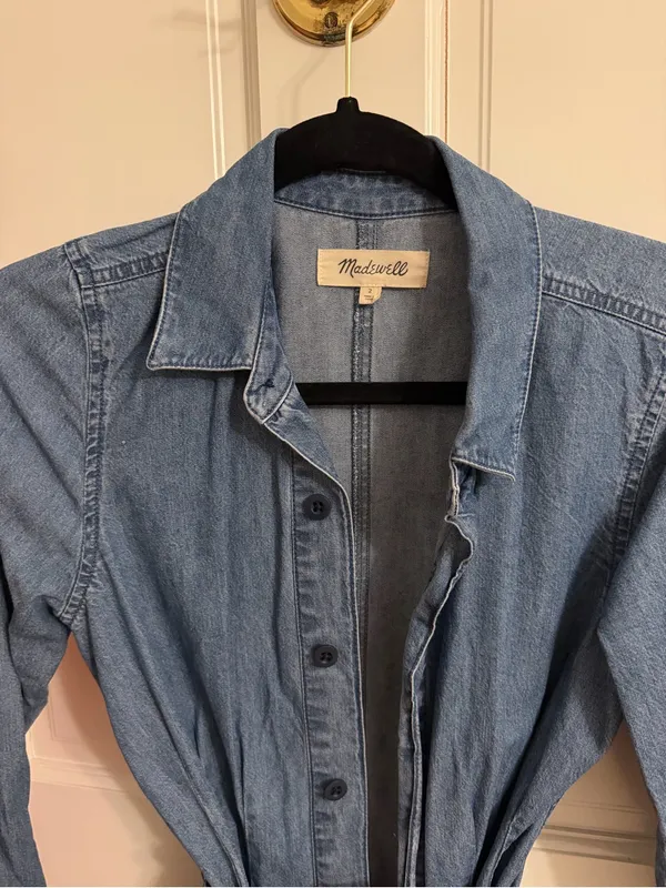 Madewell Wareham Wash Tie-Waist Shirtdress: TENCEL Denim Edition - Image 5