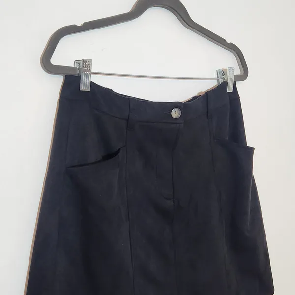Philosophy Faux Suede Black Mini Skirt Size 12 Black Mini Skirt - Image 3