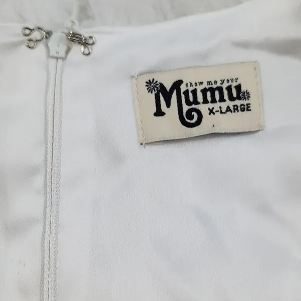 Show Me Your Mumu Rome Twist Gown Ivory Luxe Satin Extra‎ Large - Image 6