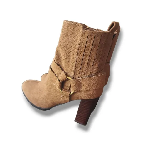 COCONUTS by Matisse Women Brown Suede Zip Up Boots sz 6 Western‎ Coastal Cowgirl - Image 2