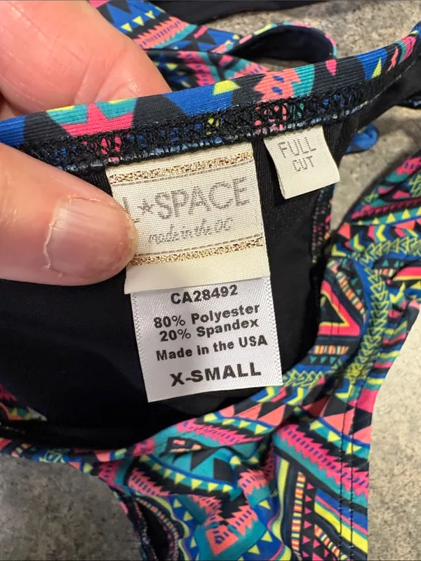 l*space Multicolor Tribal Print Bikini - Blue, Pink, Green - Image 3