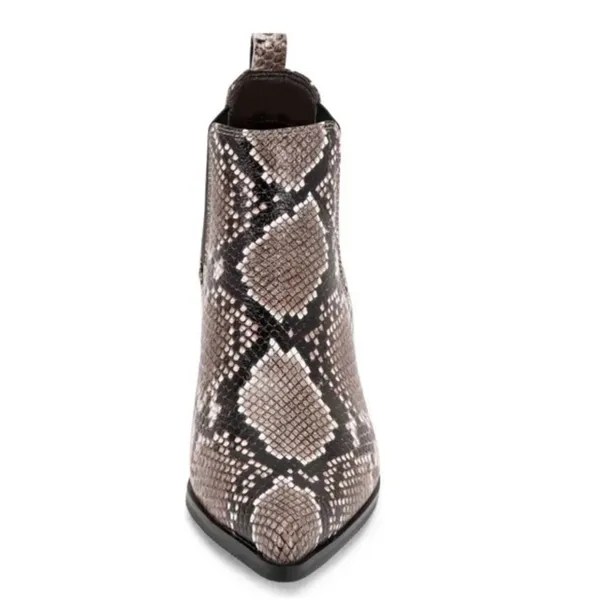 BLONDO Emelia Waterproof Chelsea Bootie In Brown Snake Print‎ Leather Size 8 B57 - Image 3