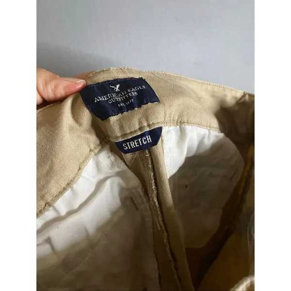 American Eagle Brown Kakhi Skinny Stretch Pants Size 4 NWOT - Image 5