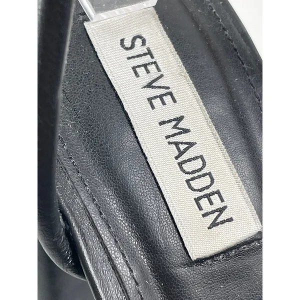 Steve Madden LOFTY Women's Black Block High Heels Slingback Platform Sandals 7.5 - Image 5