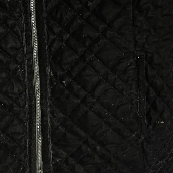 Chicos Black Quilted Velour Reversible Full Zip Mock Neck Vest Equestrian Chic - Image 4
