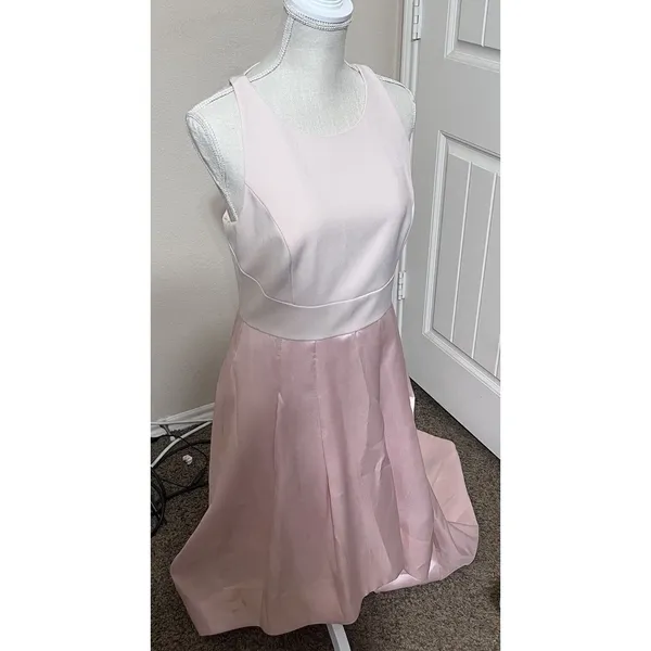 Eliza J Sz 10 Pink Blush High‎ Low Formal Dress Sleeveless Open Back - Image 2