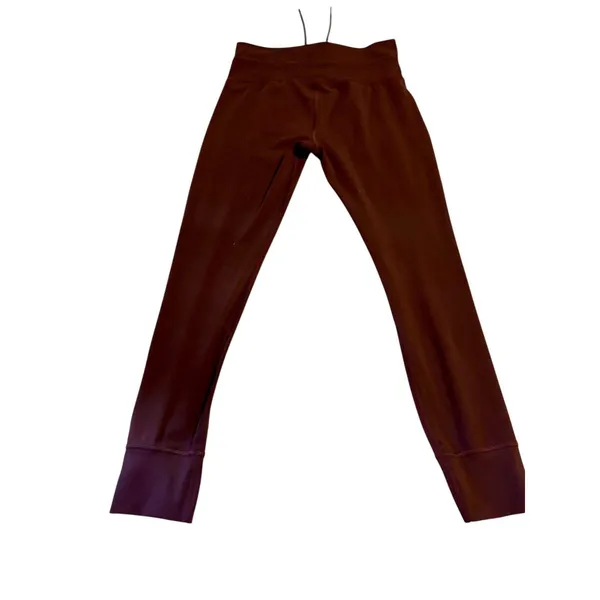 Vuori Women's Daily Leggings Burgundy Drawstring Performance Pants Size S - Image 5