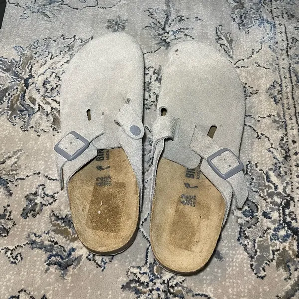 Birkenstock Boston Soft Stone Coin Suede - Image 9