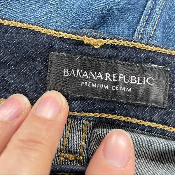 Banana Republic High Rise Flare Jeans Womens 28 Dark Wash Blue Denim Stretch - Image 11