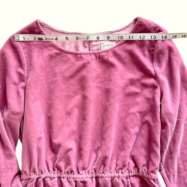 J.Crew Velvet Dress Long Sleeve Tulip Hem Pink Mauve Party Cocktail Size‎ 2 - Image 5