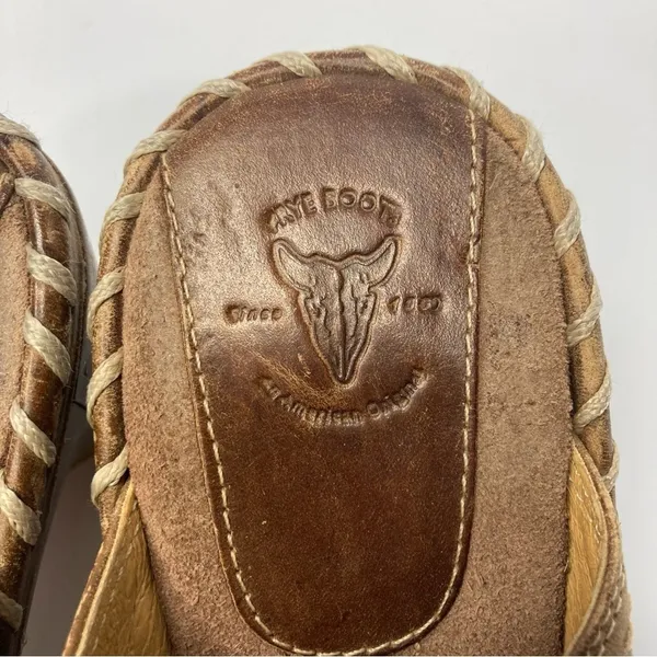 Vintage Frye‎ Charlotte ring leather mules clogs size 7 - Image 7
