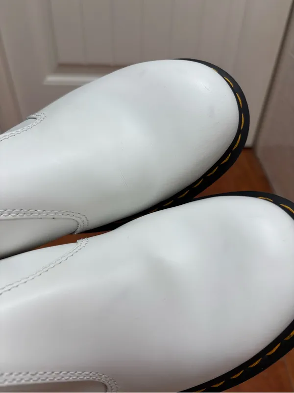 Dr. Martens 2976 Chelsea Boot in White Smooth 6 - Image 13