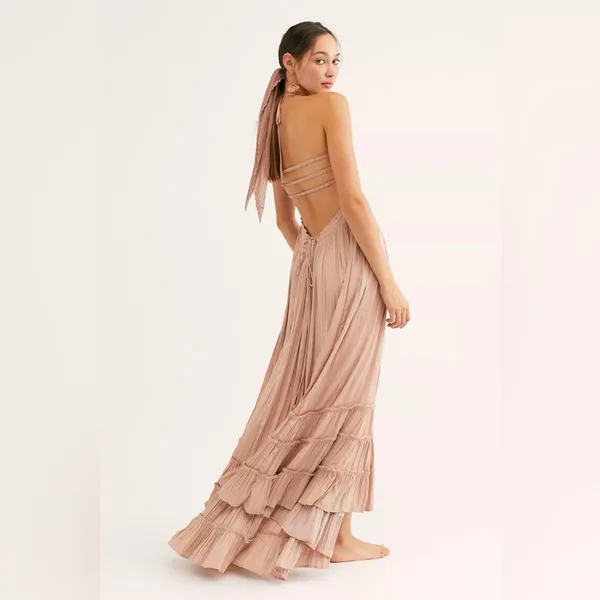 Free People Extratropical Shiny Dress Size Medium - Image 2