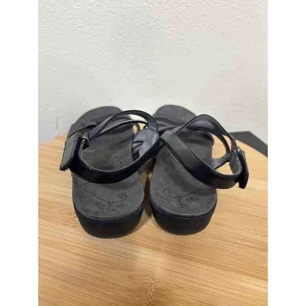 Baretraps Sandals 6.5 M Jerie Black Strappy Slingback Comfort Wedge Walking Shoe - Image 6