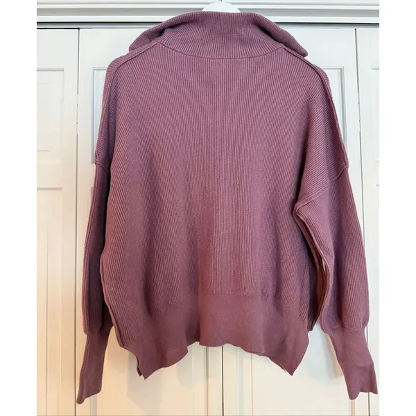 Amazon purple ribbed quarter zip sweater size S - Image 5