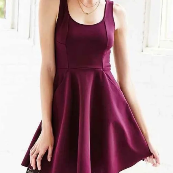 Kimchi Blue‎ Fit & Flare Skater Dress Burgundy Small - Image 6