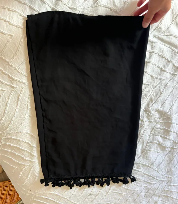 Black Wrap Skirt - Image 2