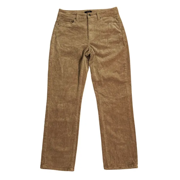 Quince Size 10 Organic Stretch Corduroy Straight Leg Pants Warm Brown Tan - Image 2
