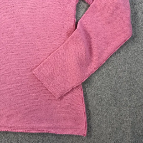 Easel Los Angeles Women's Medium Pink Henley V-Neck Long Sleeve Sweater Knit - Image 2