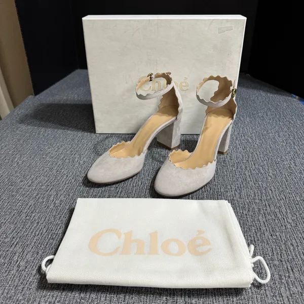 Chloe Lauren Scallop Ankle Strap D’ Orsay Pumps - Image 4