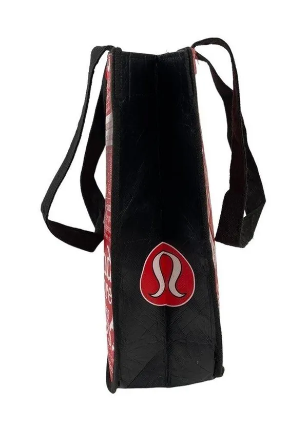 Lululemon Friends are More Important Than Money Shopping Tote Bag Red Black - Image 5