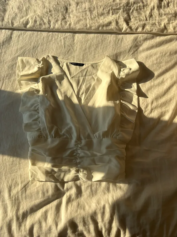 White Ruffle Top - Image 2
