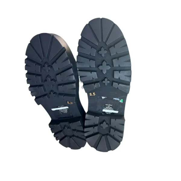 Steve Madden Reyen lace-up lug-sole hiker boots in bone leather 8.5 - Image 6