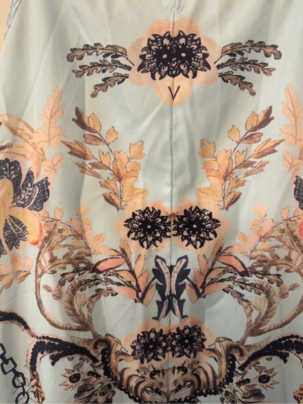 NEW Printed Slip Dress with Sheer Duster Sz M - Image 6