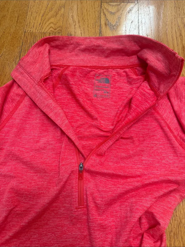 🍎The North Face Women's coral Heather Quarter-Zip Long Sleeve Top - Image 7
