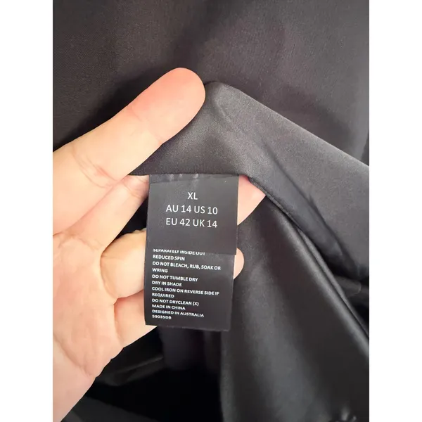 Bardot Black‎ Strapless Deep V Plunge Midi Dress Size XL Formal Cocktail NEW - Image 5