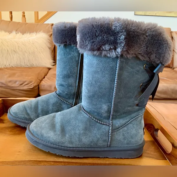 LAMO Gray Adele Bow Back Boots Size 10 - Image 3