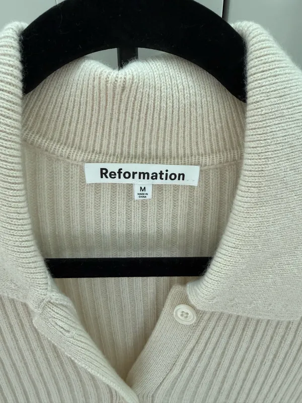 Reformation Fantino Cashmere Collared Sweater - Image 2