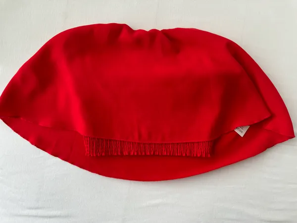 Aritzia Red Satin Flowy Strapless Top - Image 6