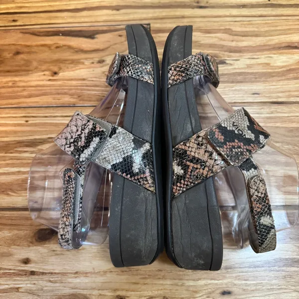 Vionic Brown Pacific Bolinas Slingback Snakeskin Leather Slip On Women’s‎ Size 9 - Image 5