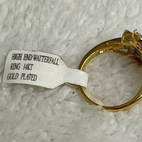 14k gold plated fashion ring size 7 - Image 3