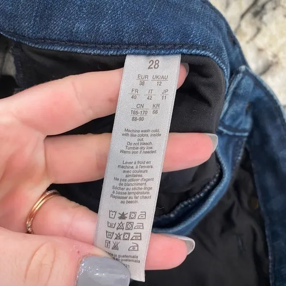 Spanx The Slim X Straight Jean‎ Dark Wash Size 28 - Image 8