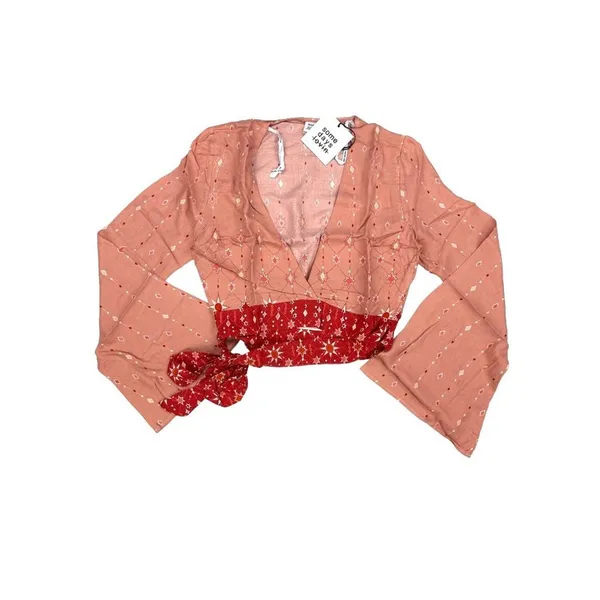Some Days Lovin - Feeling The Love Crop Top & Pants in Pink & Red - Image 2