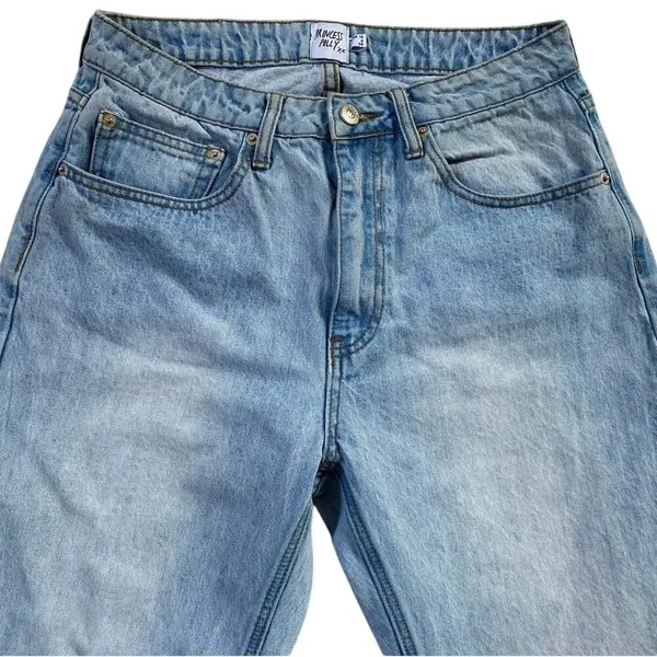 Princess Polly Light Wash High Rise Distressed Straight Leg Jeans‎ Size 6 - Image 11
